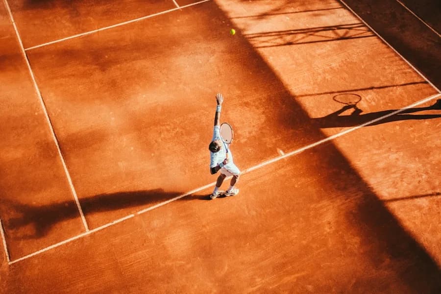 Tennis court used for weekly sport center routines