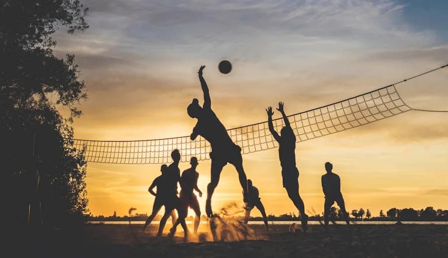 Volleyball court for monthly weekend tournament play